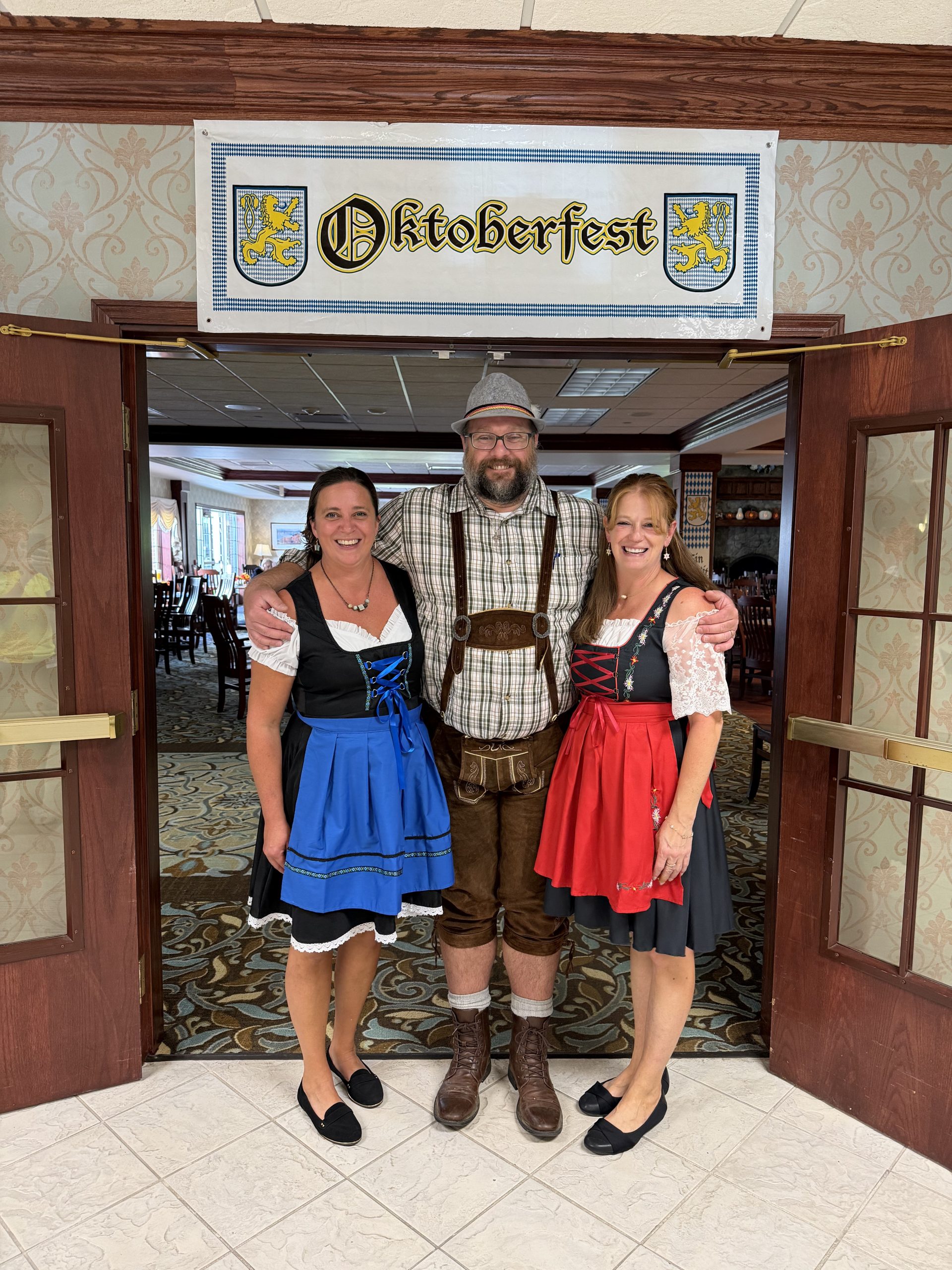 Concordia Oktoberfest 2026 greeters, in authentic lederhosen and dirndls