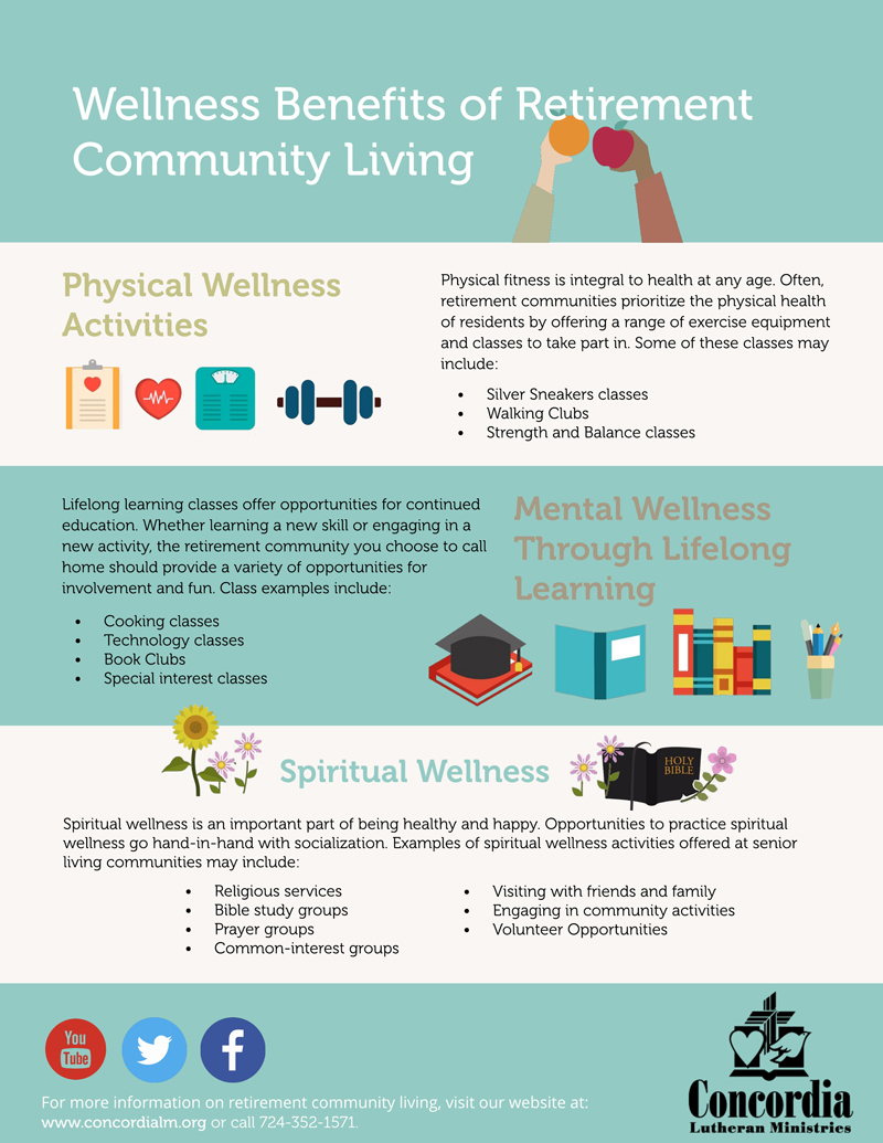 Wellness Benefits of Retirement Community Living Infographic 2