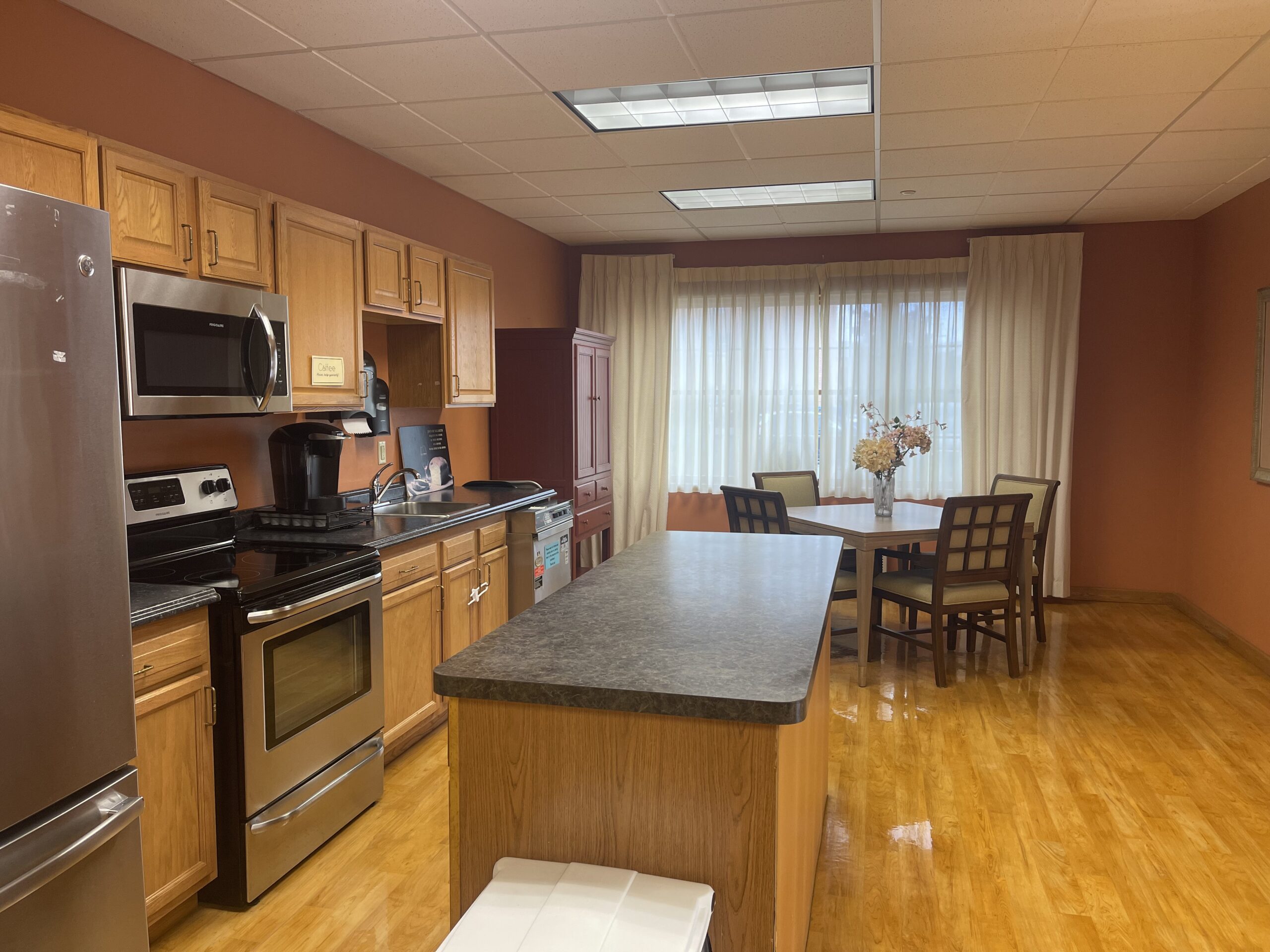 A lounge area in Concordia at Cabot's personal care facility.