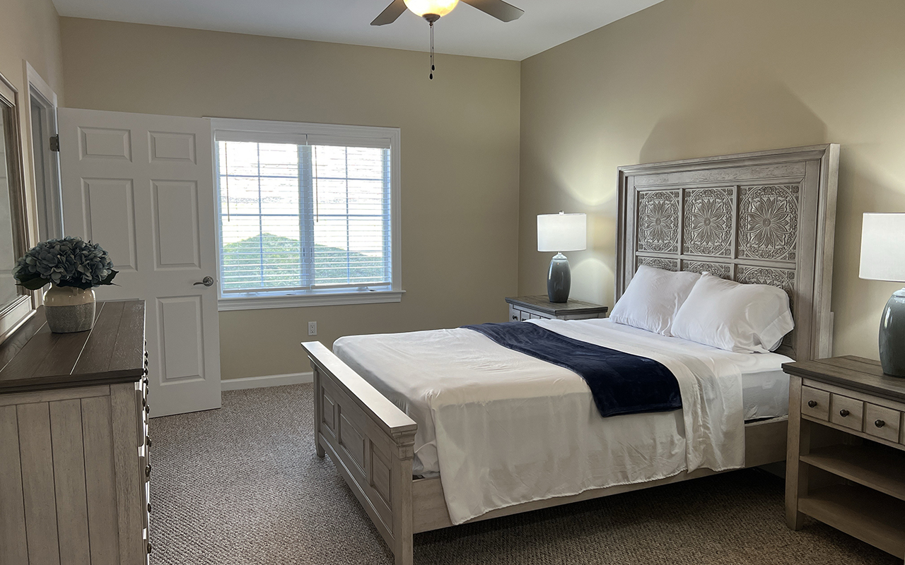 Concordia at Bethlen Retirement Living example of a furnished bedroom.