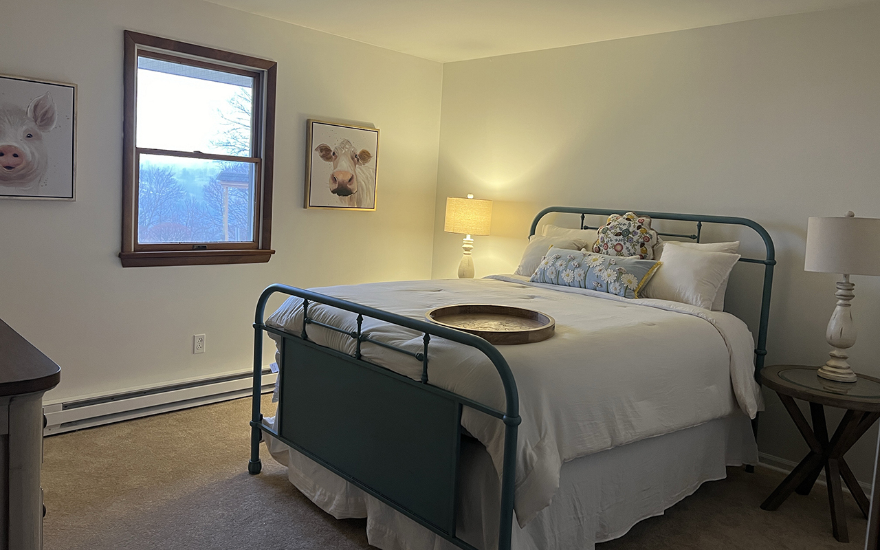 Concordia at Bethlen Retirement Living example of a furnished bedroom.