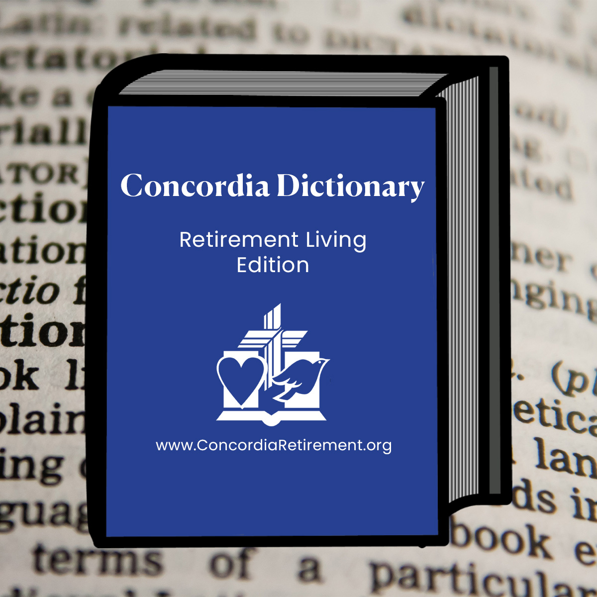 A digital graphic showing a Concordia Dictionary