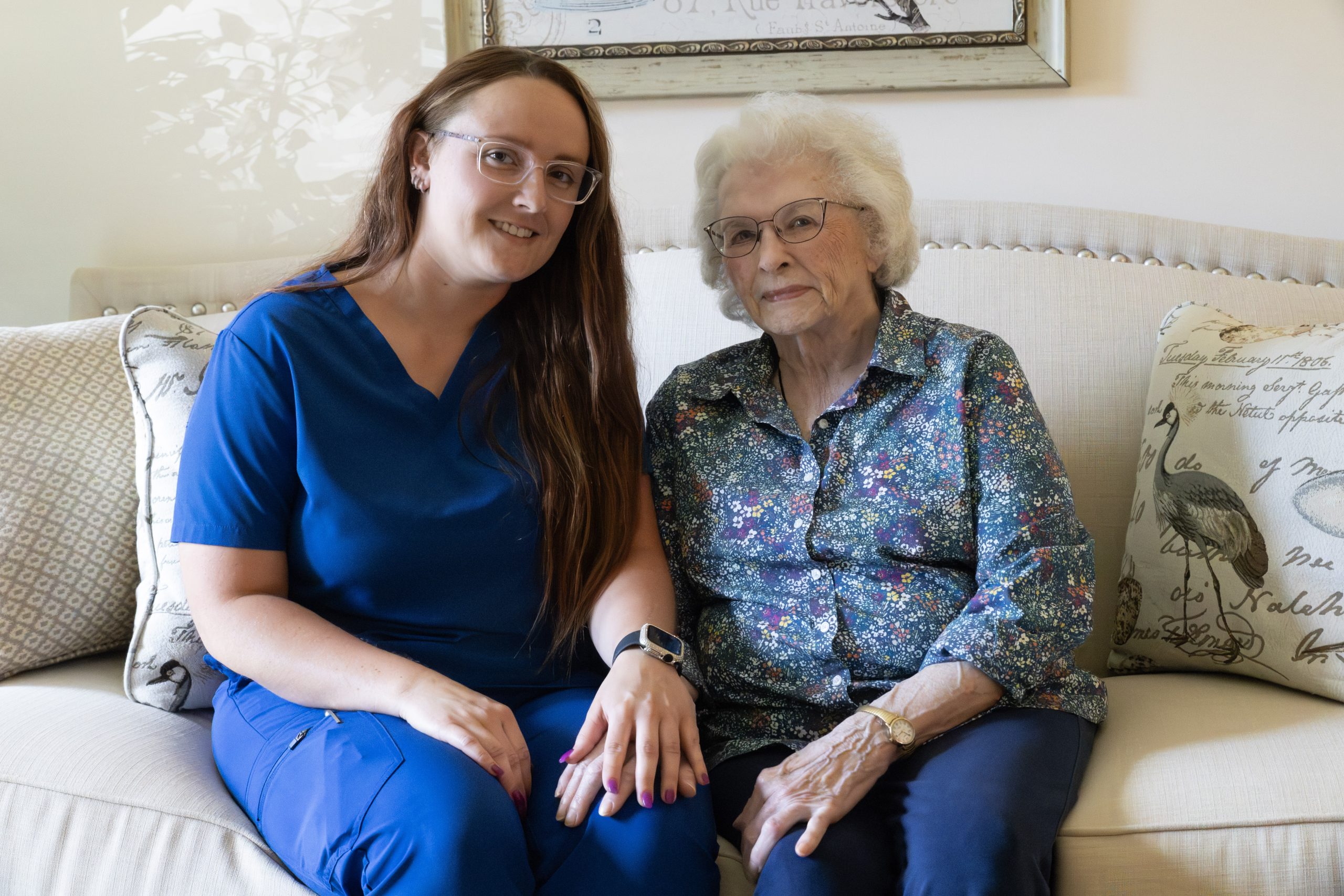 Concordia home and community services palliative clinician with patient